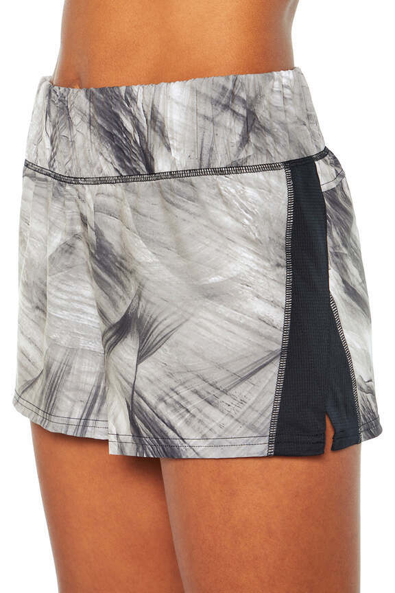 Express Short, alternate angle view, showing visible design features and texture of the soft knit fabric.. 
