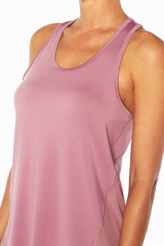 Renata Tank, alternate angle view, showing visible design features and texture of the soft knit fabric.. 