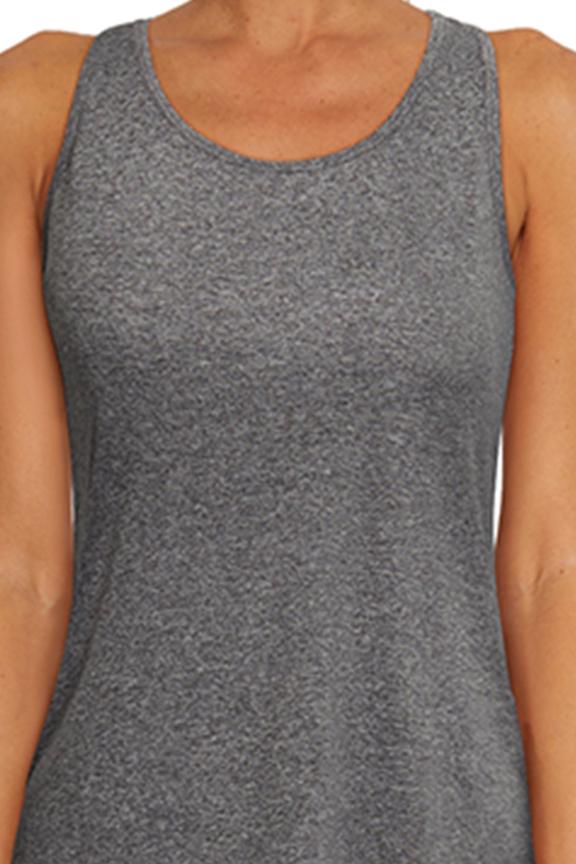 Motion Tank, alternate angle view, showing visible design features and texture of the soft knit fabric.. 