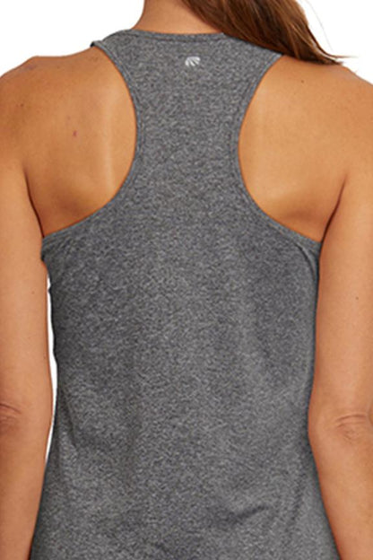 Motion Tank, alternate angle view, showing visible design features and texture of the soft knit fabric.. 