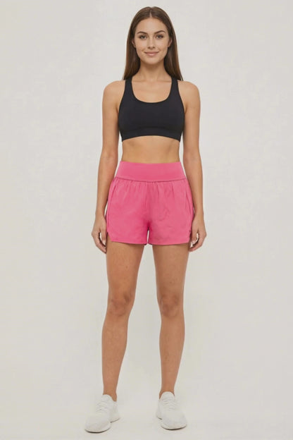 Stassi Woven Short, alternate angle view, showing visible design features and texture of the soft knit fabric. 