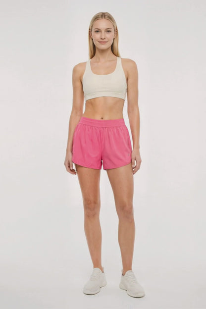 Flora Woven Short, alternate angle view, showing visible design features and texture of the soft knit fabric. 