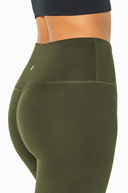 Balance Collection Easy Legging, alternate angle view, showing visible design features and texture of the stretch knit fabric.. 