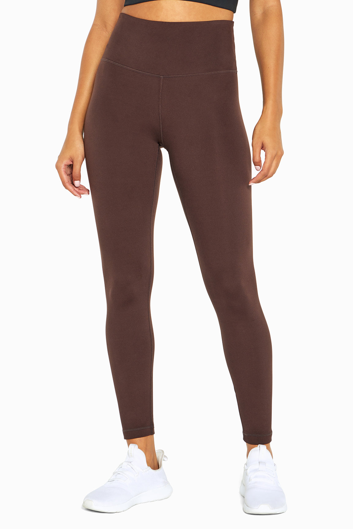 Balance Collection Easy Legging, alternate angle view, showing visible design features and texture of the stretch knit fabric.. 