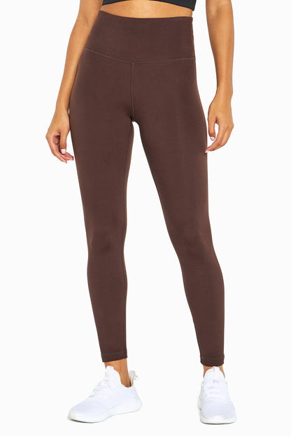 Balance Collection Easy Legging, alternate angle view, showing visible design features and texture of the stretch knit fabric.. 