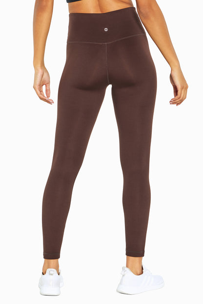 Balance Collection Easy Legging, alternate angle view, showing visible design features and texture of the stretch knit fabric.. 