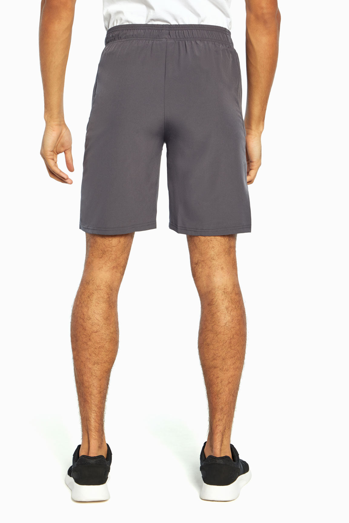 Balance Collection For Men Energy Grey Short, back view, showing visible design features and texture of the soft knit fabric. #color_periscope