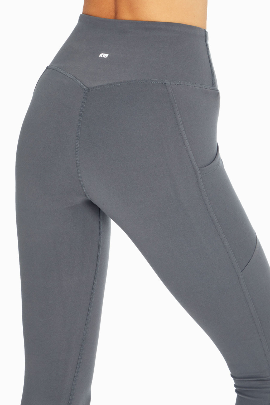 Cameron Side Pocket Tummy Control Legging, alternate angle view, showing visible design features and texture of the stretch knit fabric.. #color_turbulence